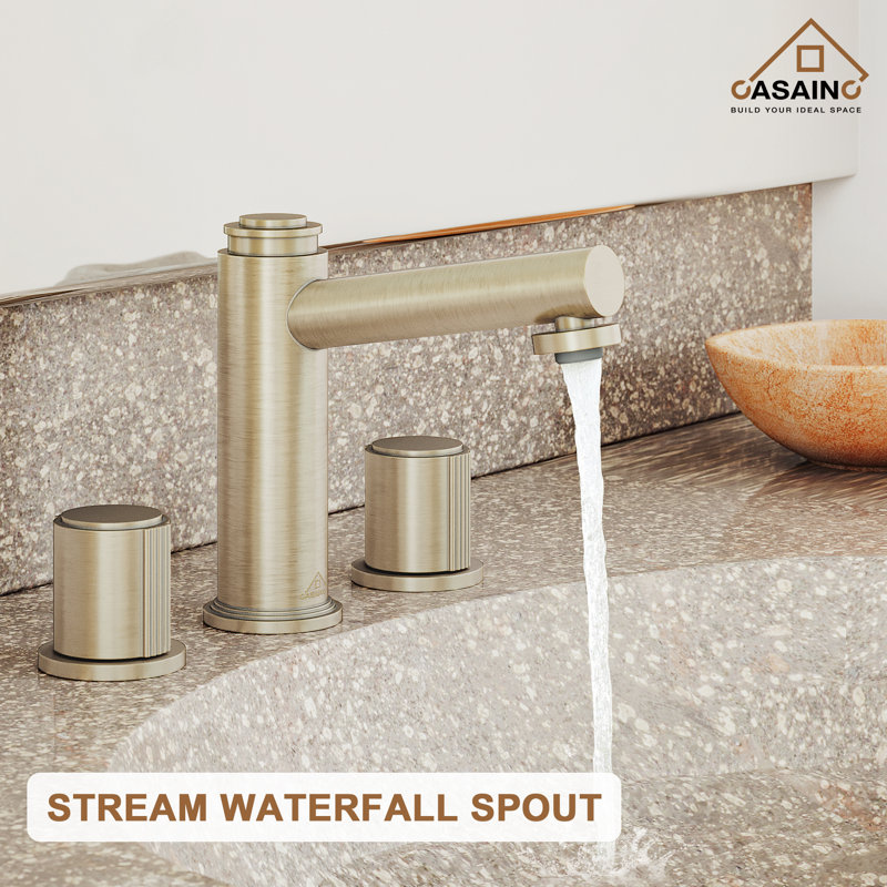 CASAINC 8 in. Widespread Bathroom Faucet with Pop-Up Drain in Spot ...